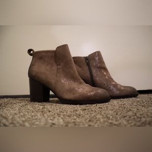 Sofft Suede Block Heel Booties